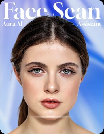 Aura AI face scanning biometric authentication mobile interface design
