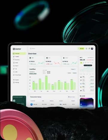 Interactive SaaS analytics graph chart and data visualization dashboard UI